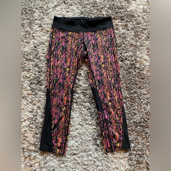 Nike Dri-Fit Power Racer Crop Running Athletic Leggings Women’s Medium Pink - Picture 1 of 6